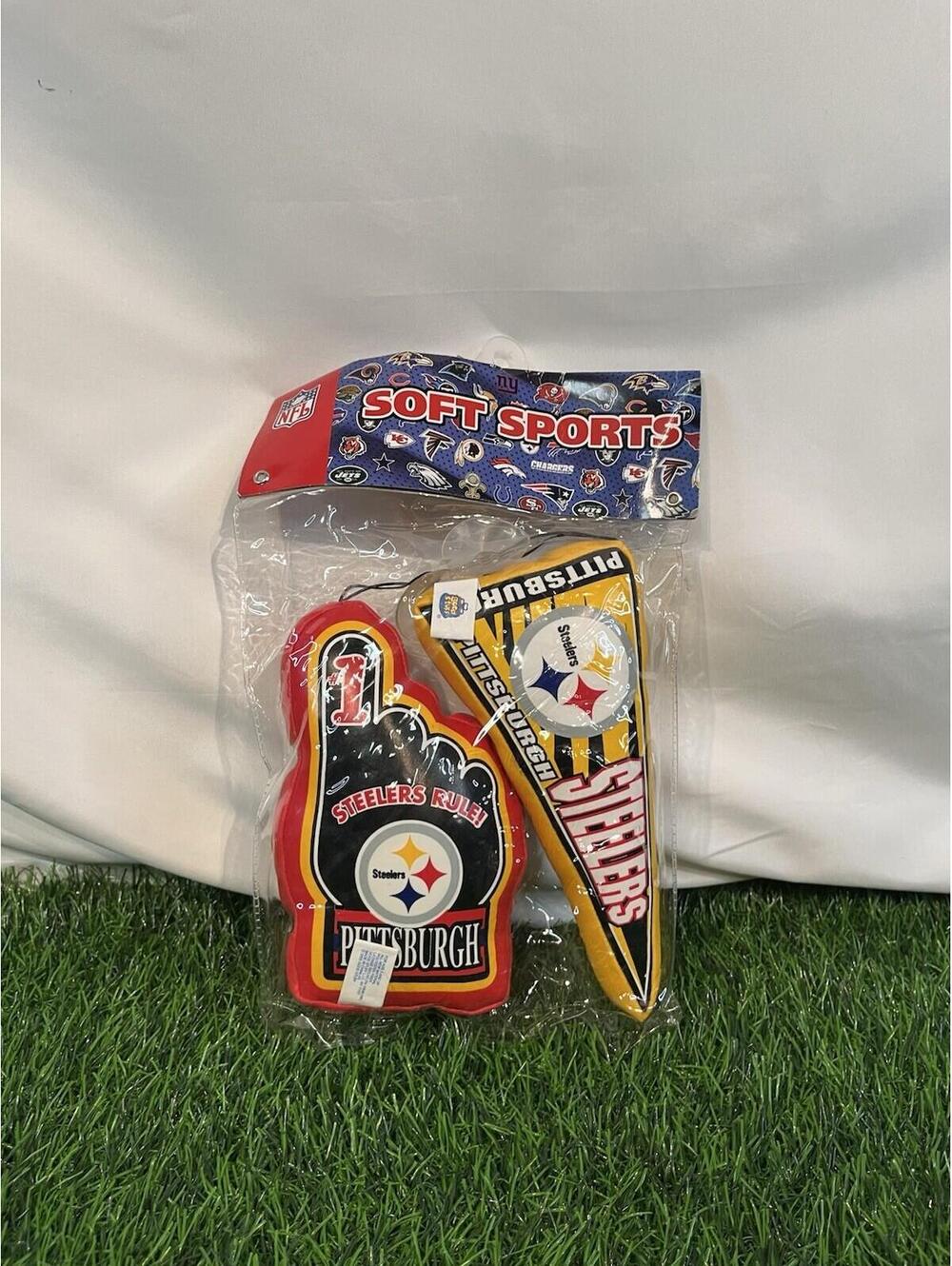 NIP Vintage 90s NFL Good Stuff Soft Sports Plush Figures Pittsburgh Steelers